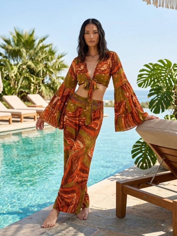 Bohem Bolero ve Pantolon İkili Set